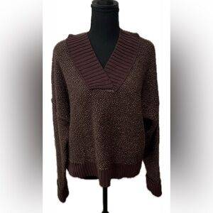 Vintage Havana Brown V-Neck Sweater